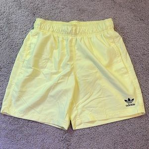 Mens Adidas Swim Trunks, Size Small, Yellow